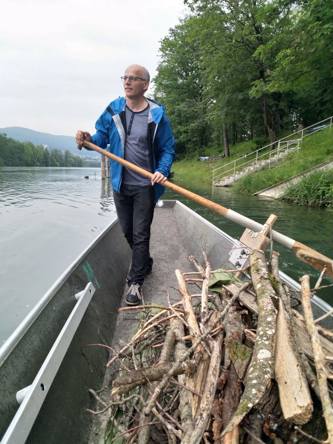 Lorenz beim Wasserfahren