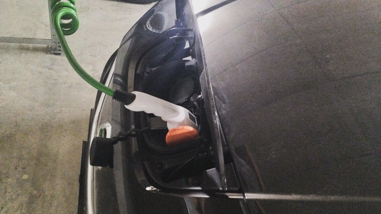 Bild des Autos Nissan Leaf - ein Elektroauto. 